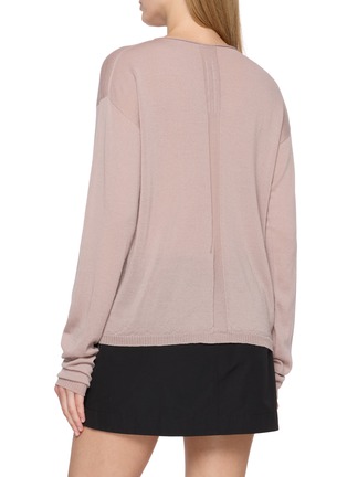 背面 - 点击放大 - RICK OWENS - Long Sleeve Slashed Knit Top