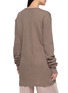 背面 - 点击放大 - RICK OWENS - Long Sleeve Asymmetric Draped V-Neck Top