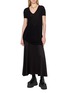 模特儿示范图 - 点击放大 - RICK OWENS - Hiked V-Neck T-Shirt