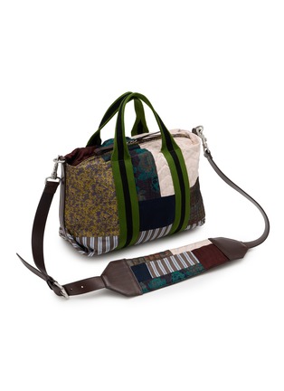 细节 - 点击放大 - DRIES VAN NOTEN - Small Striped Patchwork Tote Bag