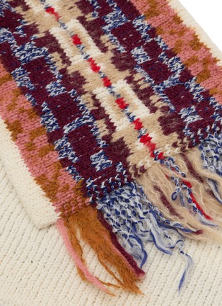 细节 - 点击放大 - DRIES VAN NOTEN - Jacquard Wool Blend Scarf