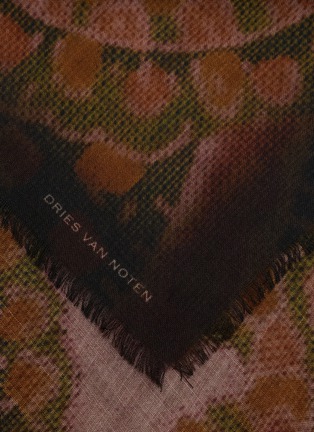 细节 - 点击放大 - DRIES VAN NOTEN - Folk Printed Wool Scarf