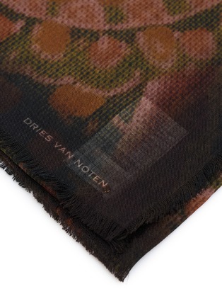 细节 - 点击放大 - DRIES VAN NOTEN - Printed Wool Scarf