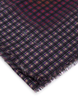 细节 - 点击放大 - DRIES VAN NOTEN - Checked Wool Scarf