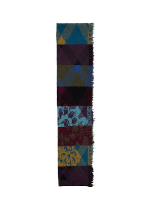 细节 - 点击放大 - DRIES VAN NOTEN - Long Jacquard Wool Blend Scarf