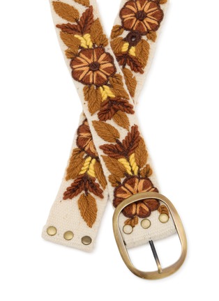 细节 - 点击放大 - CASA POMA - Embroidered Sunflowers Belt