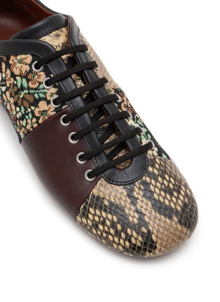 细节 - 点击放大 - DRIES VAN NOTEN - 女款皮革拼接运动鞋