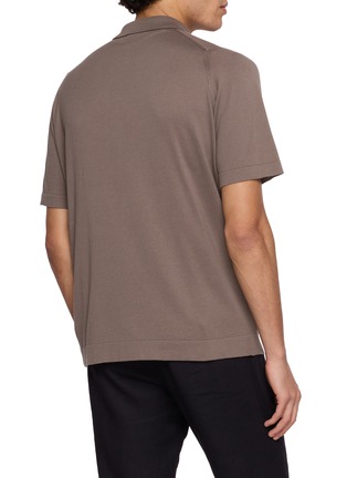背面 - 点击放大 - JOHN SMEDLEY - Folke Full Button Cotton Knit Polo Shirt