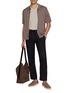 模特儿示范图 - 点击放大 - JOHN SMEDLEY - Folke Full Button Cotton Knit Polo Shirt