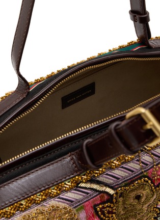 细节 - 点击放大 - DRIES VAN NOTEN - 中号珠绣拼接托特包