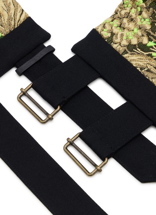 细节 - 点击放大 - DRIES VAN NOTEN - Floral Jacquard Low-Waist Structured Belt