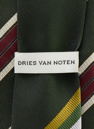 细节 - 点击放大 - DRIES VAN NOTEN - Diagonal Repp Stripe Classic Tie