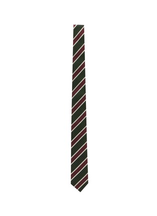 模特儿示范图 - 点击放大 - DRIES VAN NOTEN - Diagonal Repp Stripe Classic Tie