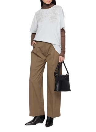模特儿示范图 - 点击放大 - MAISON MARGIELA - Oversized Numeric Handpainted Logo Cotton T-Shirt