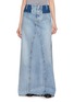 首图 - 点击放大 - MAISON MARGIELA - Waistless Light Wash Denim Maxi Skirt