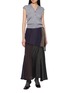 模特儿示范图 - 点击放大 - MAISON MARGIELA - Lining Patchwork Midi Skirt