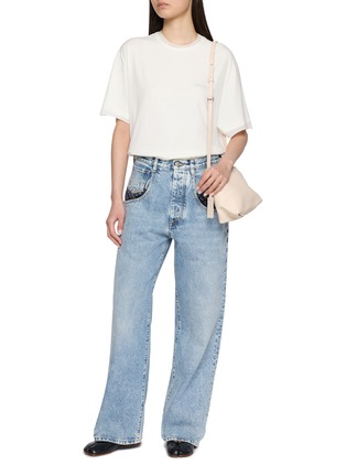 模特儿示范图 - 点击放大 - MAISON MARGIELA - Boyfriend Paisley Panel Denim Jeans