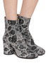 模特儿示范图 - 点击放大 - MAISON MARGIELA - Tabi 80 Flower Print Ankle Boots