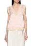 首图 - 点击放大 - HANAA STUDIO - Satin Lace Trim Silk Top