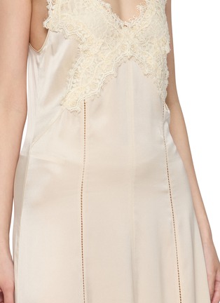  - HANAA STUDIO - Lace Trim Embroidered Camisole Maxi Dress