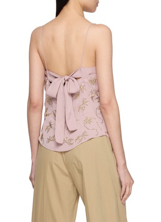 背面 - 点击放大 - HANAA STUDIO - Rhinestone Embroidered Bow Back Camisole