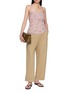 模特儿示范图 - 点击放大 - HANAA STUDIO - Rhinestone Embroidered Bow Back Camisole