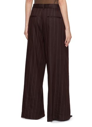 背面 - 点击放大 - HELMUT LANG - Striped Pleated Wide Leg Pants