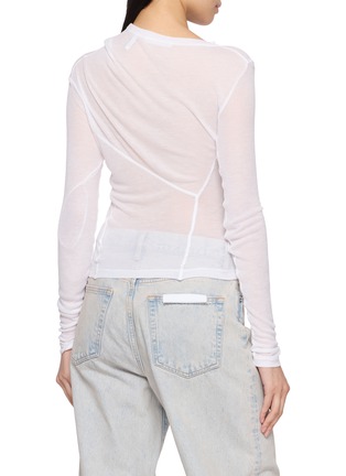 背面 - 点击放大 - HELMUT LANG - Sheer Twist Mock Neck Top