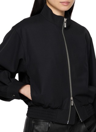  - HELMUT LANG - Cropped Gabardine Bomber Jacket
