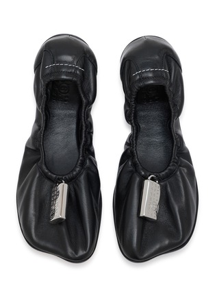 模特儿示范图 - 点击放大 - MM6 MAISON MARGIELA - Numeric Anatomic Leather Ballerina Flats