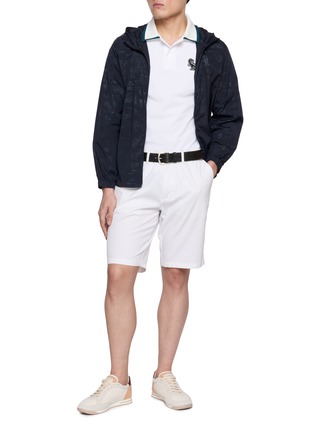 模特儿示范图 - 点击放大 - SOUTHCAPE - Contrast Trim Polo Shirt