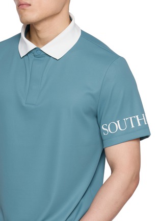  - SOUTHCAPE - Sleeve Logo Contrast Collar Polo Shirt