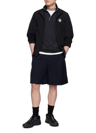 模特儿示范图 - 点击放大 - SOUTHCAPE - Logo Trim Polo Shirt