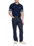 模特儿示范图 - 点击放大 - SOUTHCAPE - Southcross Sleeve Pattern Polo Shirt