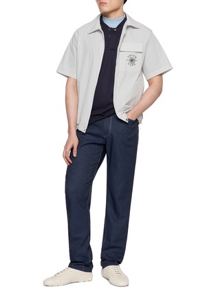 模特儿示范图 - 点击放大 - SOUTHCAPE - Baseball Collar Performance T-Shirt