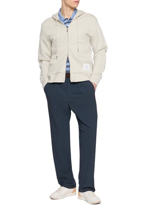模特儿示范图 - 点击放大 - SOUTHCAPE - Pintuck Jersey Banding Straight Leg Pants