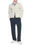 模特儿示范图 - 点击放大 - SOUTHCAPE - Pintuck Jersey Banding Straight Leg Pants