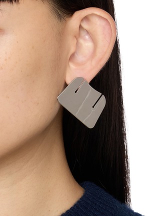 背面 - 点击放大 - MM6 MAISON MARGIELA - Vitrine Palladium Hoop Earrings