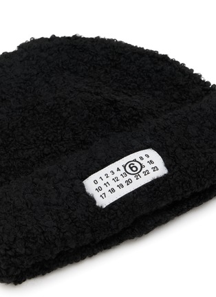 细节 - 点击放大 - MM6 MAISON MARGIELA - Numeric Logo Folded Knit Beanie