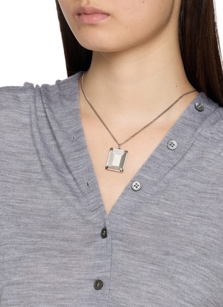 正面 -点击放大 - MM6 MAISON MARGIELA - Unexisting Stone Palladium Necklace