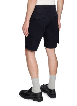 背面 - 点击放大 - INCOTEX - Cotton Linen Cargo Shorts