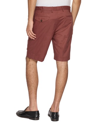 背面 - 点击放大 - INCOTEX - Slim Fit Linen Cotton Chino Bermuda Shorts