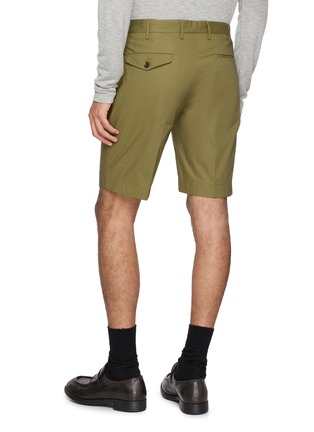 背面 - 点击放大 - INCOTEX - Slim Fit Linen Cotton Chino Bermuda Shorts