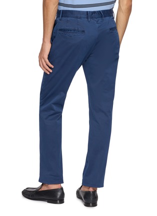 背面 - 点击放大 - INCOTEX - Slim Fit Garment Dyed Stretch Cotton Gabardine Pants