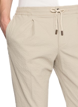  - INCOTEX - Seersucker Drawstring Tapered Pants