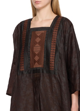  - KATLIAX - Embroidered Panel Silk Organza Top