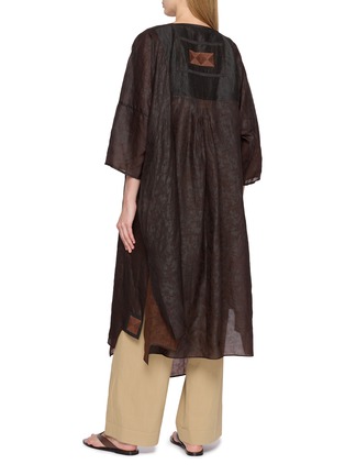 背面 - 点击放大 - KATLIAX - Embroidered Panel Silk Organza Top