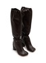 细节 - 点击放大 - MM6 MAISON MARGIELA - 75 褶皱松紧高筒靴