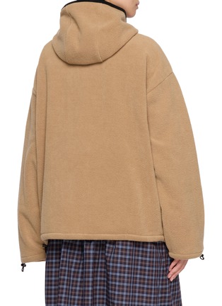 背面 - 点击放大 - MIU MIU - Logo Embroidered Fleece Hooded Jacket