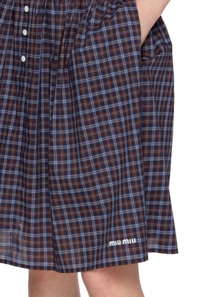  - MIU MIU - TARTAN 格纹抽褶中长半身裙